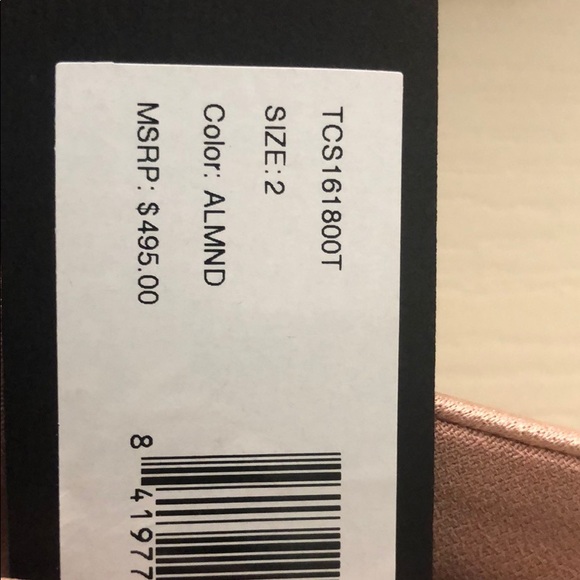 NWT Halston Champagne Blush floor length gown - Picture 3 of 14